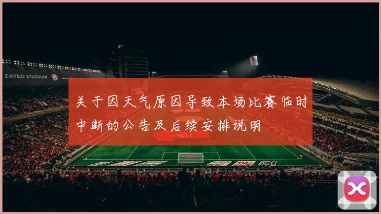 关于因天气原因导致本场比赛临时中断的公告及后续安排说明